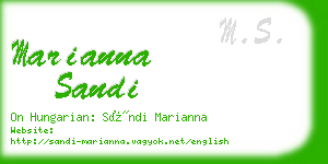 marianna sandi business card